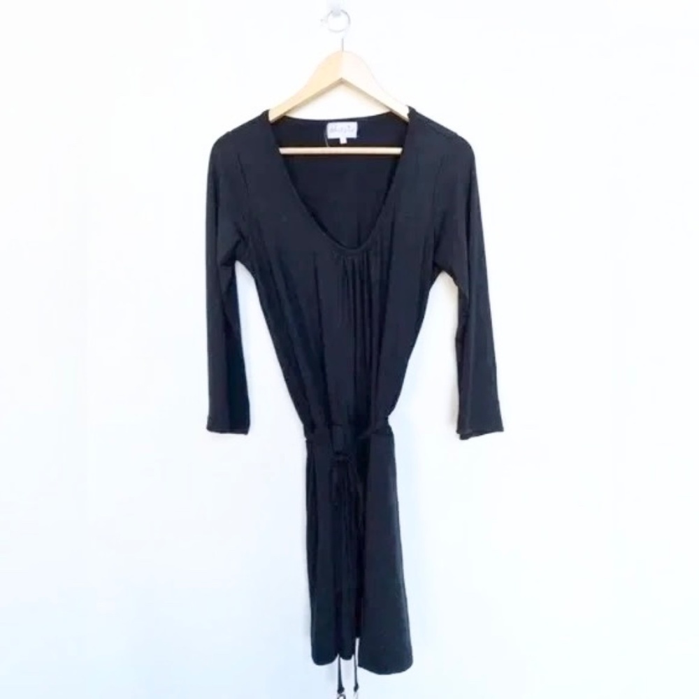 ☀️ Mud Pie Swim Black Tie Waist Coverup Dress - Size Large